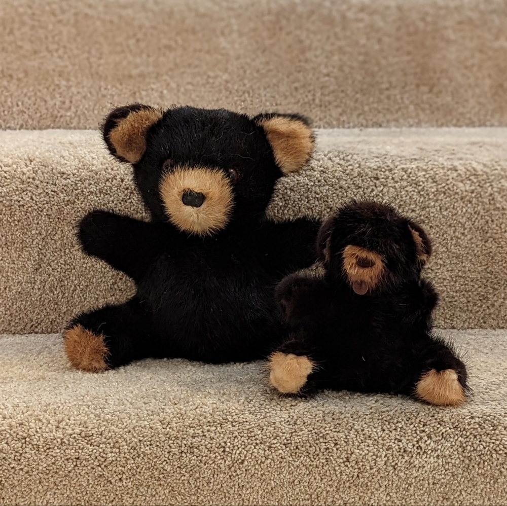 Pair of Vintage Mink Teddy Bears